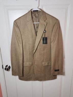 Ralph Lauren Men's Light Brown Coat - Classic Two-Button Blazer